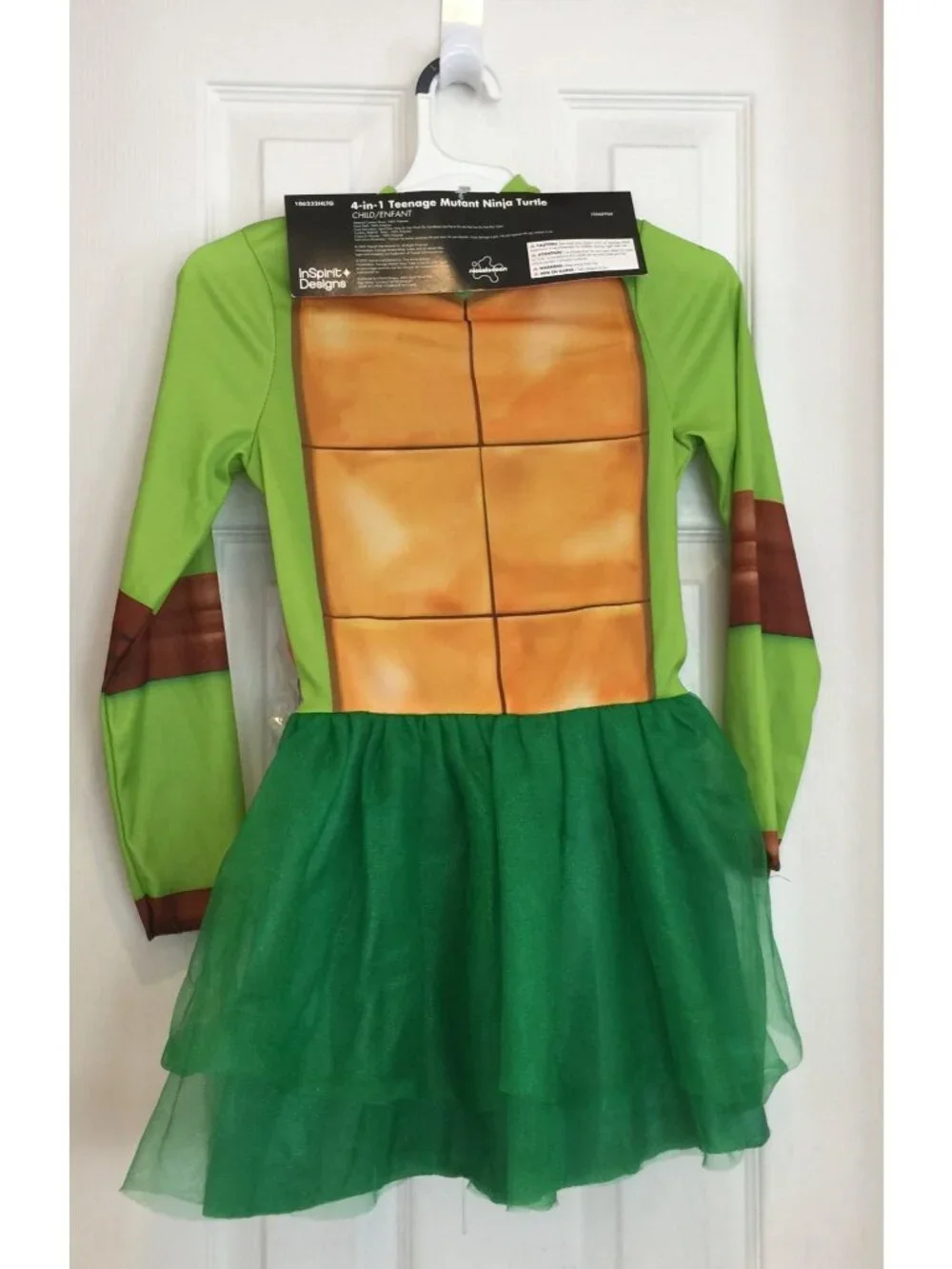 nickelodeon Teenage Mutant Ninja Turtles 4 in 1 Dress Costume Size Lrge 10-12